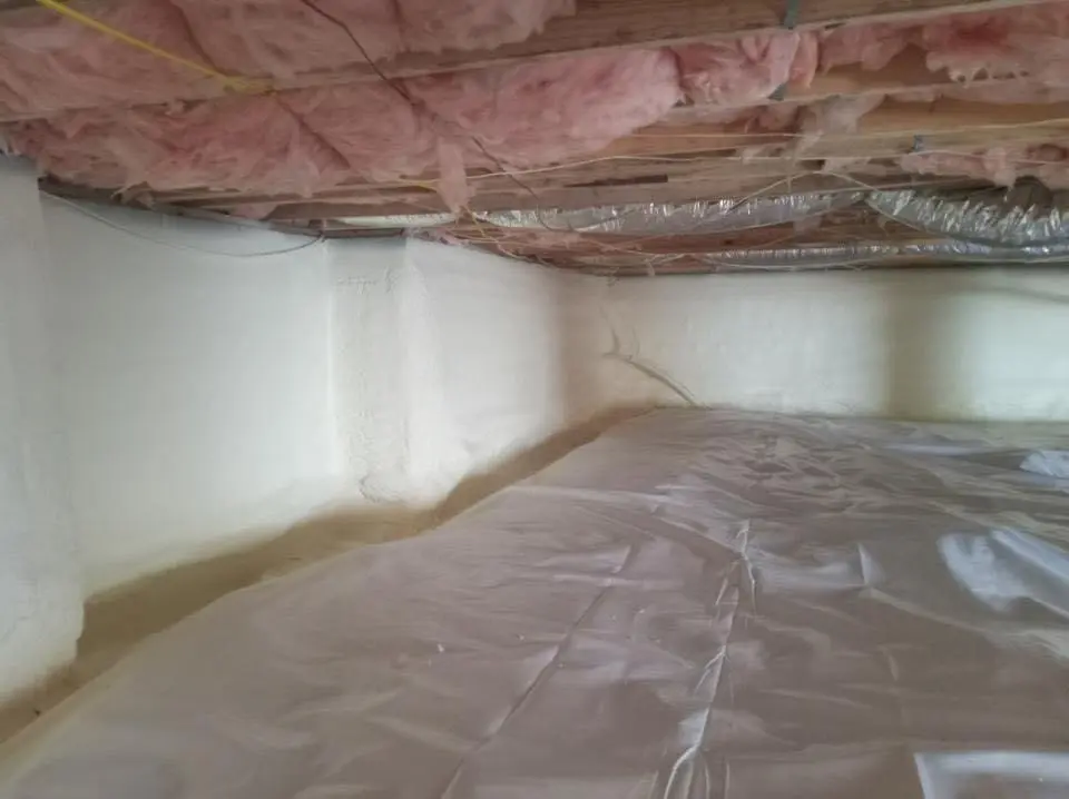 Crawl space encapsulation with closed-cell spray foam for Roof Waterproofing in Lyndhurst